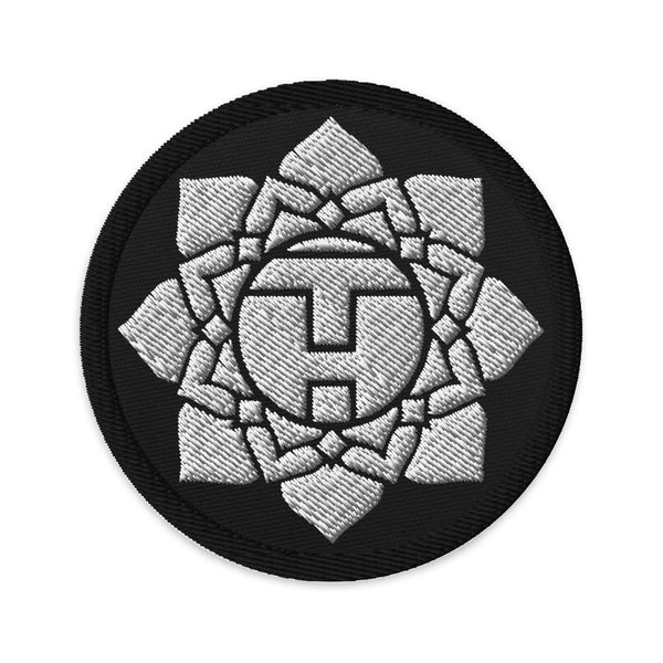 White Lotus Embroidered Patch