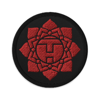 Red Lotus Embroidered Patch