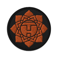 Orange Lotus Embroidered Patch