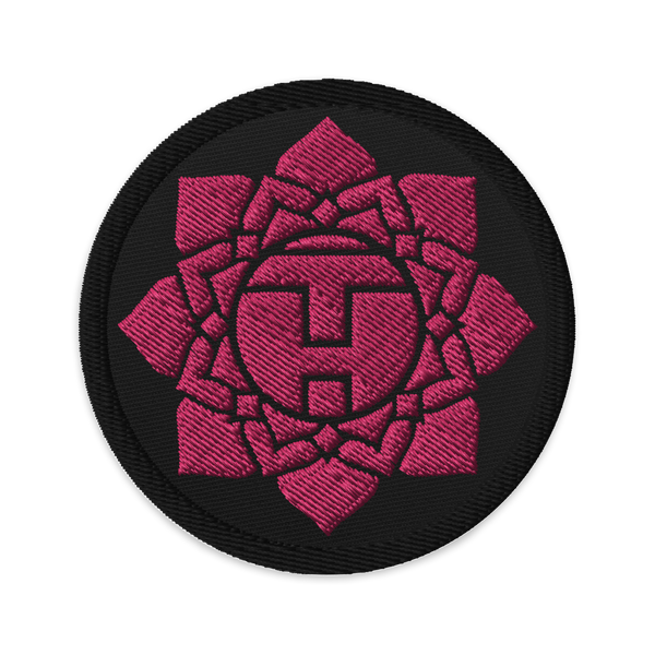 Pink Lotus Embroidered Patch