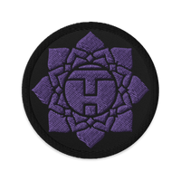 Purple Lotus Embroidered Patch