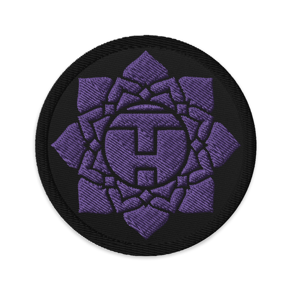 Purple Lotus Embroidered Patch