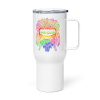 Rainbow Bigfoot Travel Mug with Handle