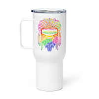 Rainbow Bigfoot Travel Mug with Handle