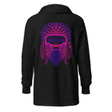 Purple/Pink Dready Bigfoot Hooded Long-Sleeve Tee