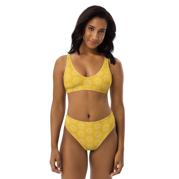 Recycled high-waisted Yellow TH! bikini