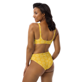 Recycled high-waisted Yellow TH! bikini