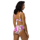 Recycled high-waisted Tie-dye Lotus bikini