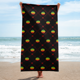 TreeHouse! Rasta Lotus Beach Towel